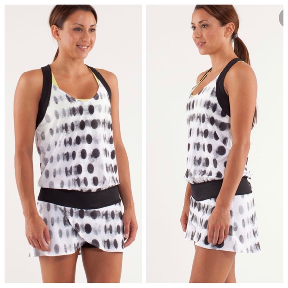 lululemon athletica Pants - Lululemon Run For Your Money Polka Dot Romper 10